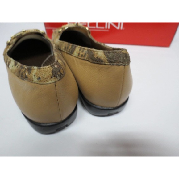 NIB Bellini "Bobcat" Tan Animal Print Slip On Shoes Loafer Size 8 Wide Leather - Picture 5 of 9